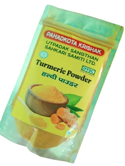 "Pahadkota Krishak Utpadak Sanghthan Sahkari Samiti Ltd. Organic Turmeric Powder, 100g"