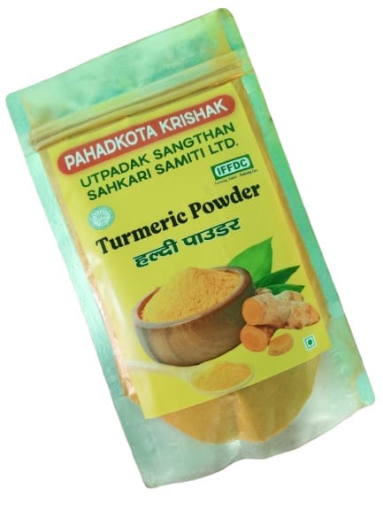 "Pahadkota Krishak Utpadak Sanghthan Sahkari Samiti Ltd. Organic Turmeric Powder, 100g"