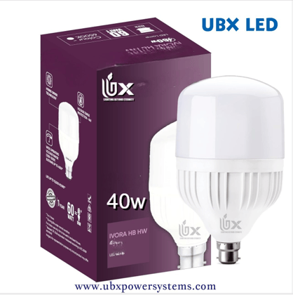UBX Dome B22 40-Watt LED High Wattage Bulb with Elegant Design| Warm White - 3000K |Pack of 1