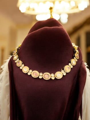 Polki Elegance Necklace Set By Dia Art Jewels