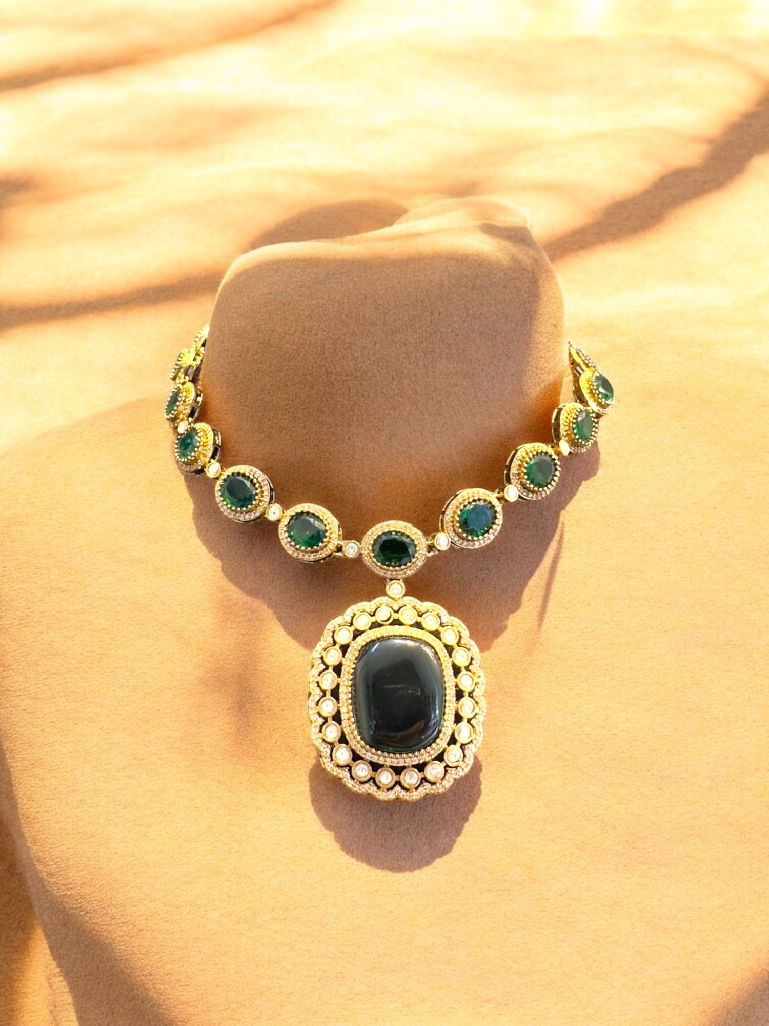 Regal Goddess Necklace Set By Dia Art Jewels