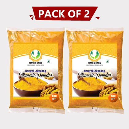 Narural Lakadong Turmeric Powder (Pack of 2)