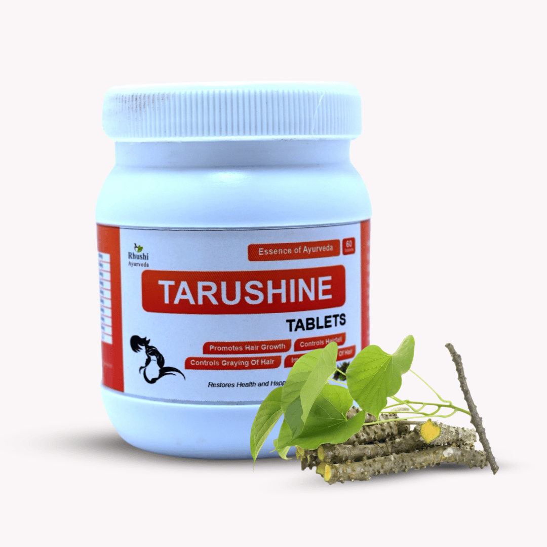 Tarushi Formulations Tarushine Tablets - Promotes Hair Growth, Controls Graying of Hair, Restore Health and Happiness - 60 Tablets