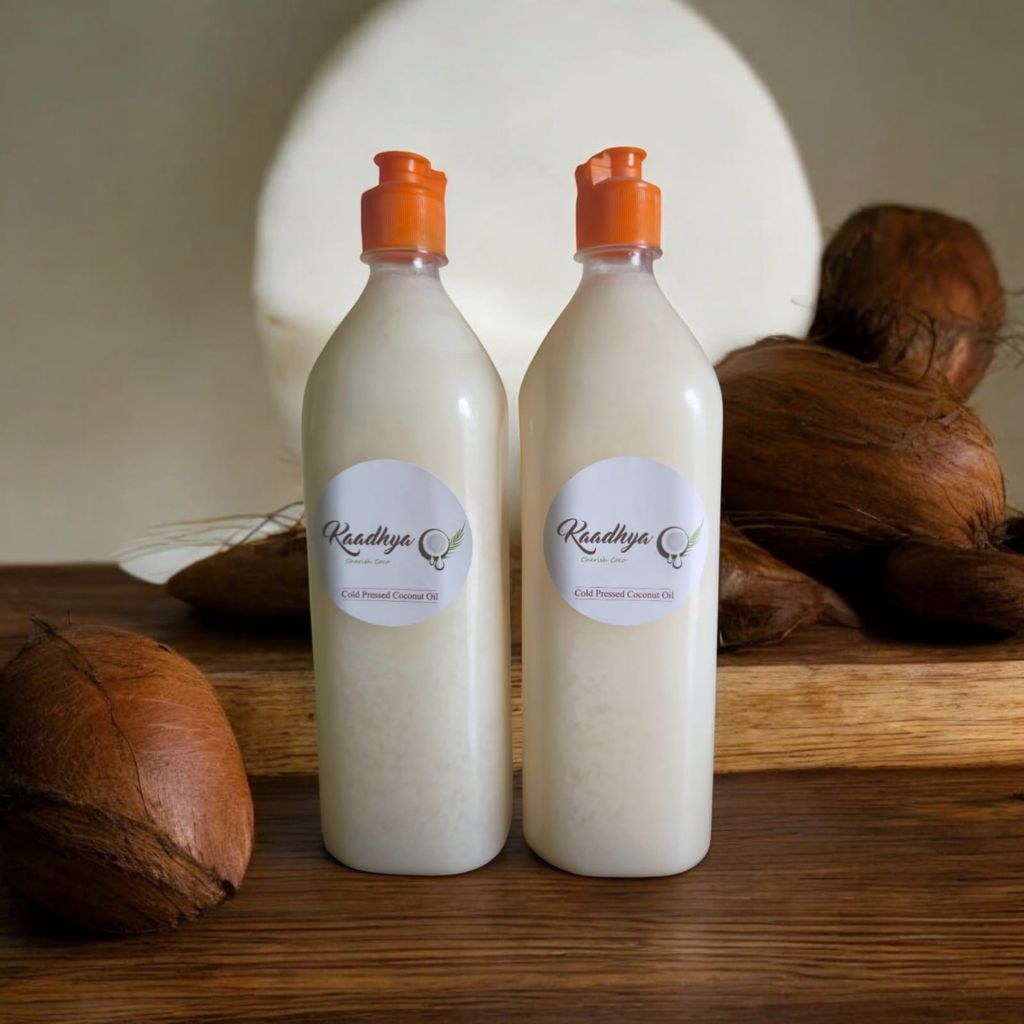 100% Pure Cold Pressed Coconut Oil - 1000ml - Boosts Immunity, Aids Digestion, Provides Natural Energy" pack of 2
