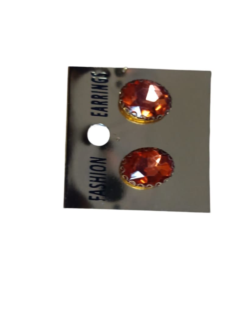 Gold Plated Cubic Zirconia Stud Earrings