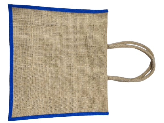 Smiley Face Jute Tote Bag