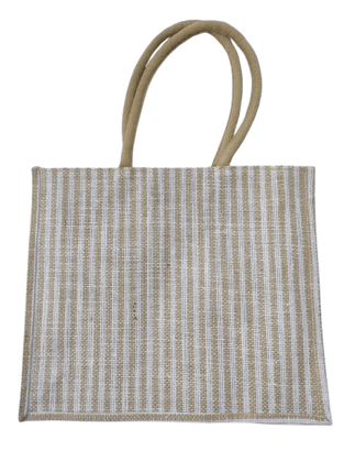 Jute Tote Bag with Magnetic Closure and Reinforced Stitching