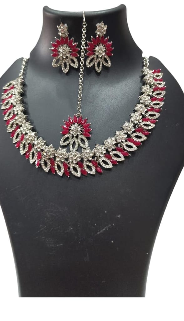 Buy Indian Bollywood CZ Bridal Necklace Jewelry Set Online in USA