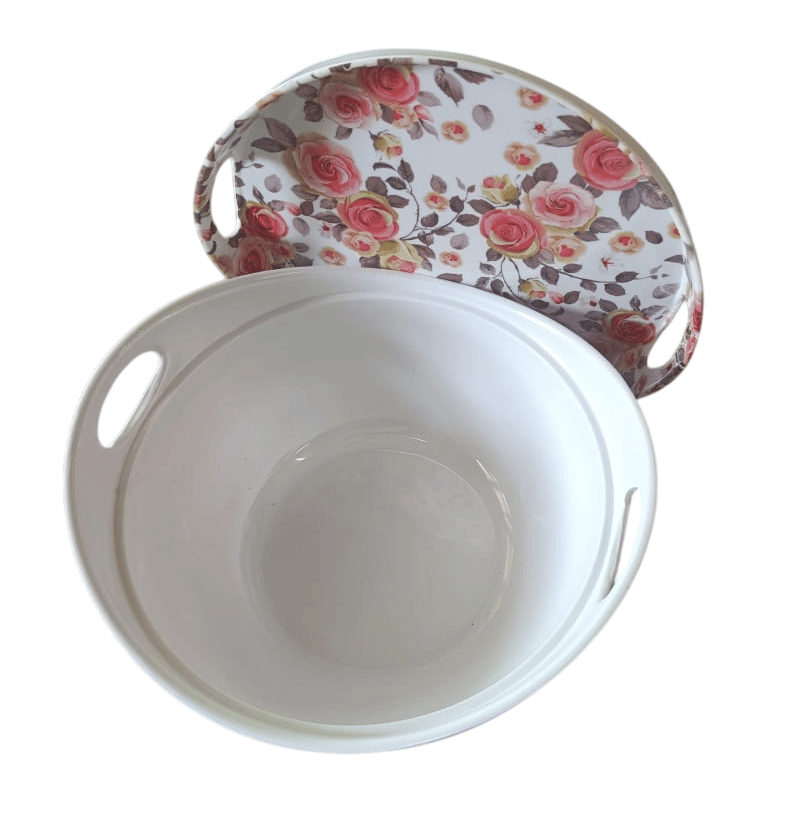 Floral Print  Mixing Bowl with Lid