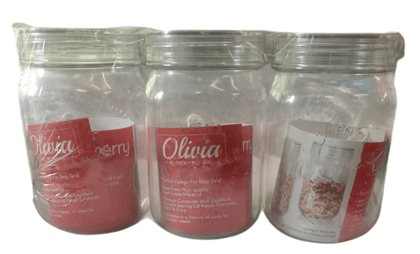 Set of 3 Jars with Lids - 1/2 Gallon Mason Jars