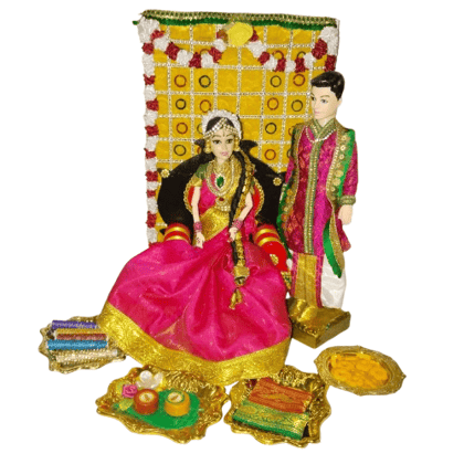 Indian Wedding Couple Dolls Set with Traditional Outfits and Accessories for Home Decor and Gifting Indian Wedding Couple Dolls Set with Traditional Outfits and Accessories for Home Decor and Gifting
