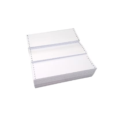 Dot Matrix Printer Paper Continuous Printer Paper, 10" x 12", White, Perforated Every 4 inch, 1000-Sheet 60 GSM