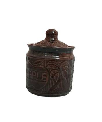 Handmade Ceramic Apple Storage Jar with Lid