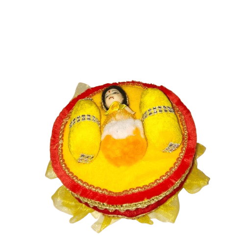 Decorative velvet laddu gopal bed for home temple