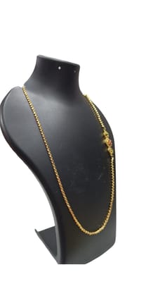 Gold Plated Long Chain Necklace with Pendant for Women