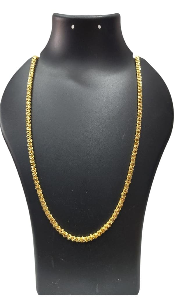 Yellow Gold Singapore Chain for Men and Women - 20 Inches