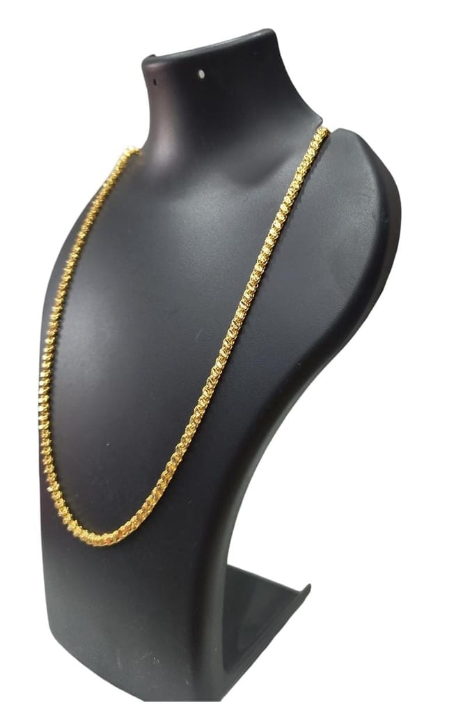 Yellow Gold Singapore Chain for Men and Women - 20 Inches
