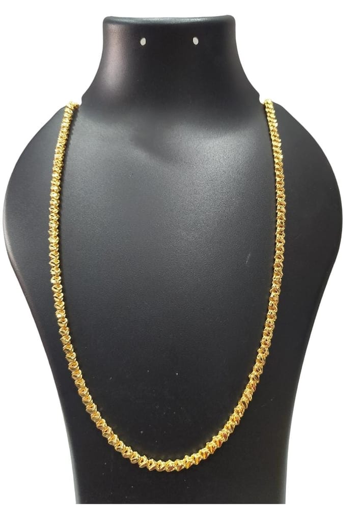Yellow Gold Singapore Chain for Men and Women - 20 Inches