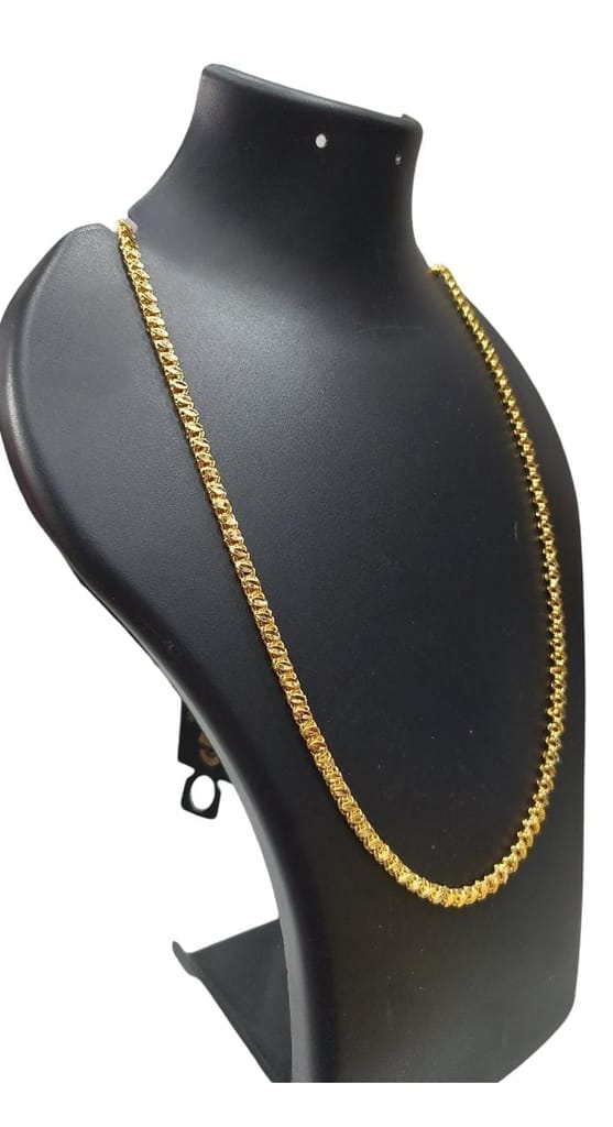 Yellow Gold Singapore Chain for Men and Women - 20 Inches