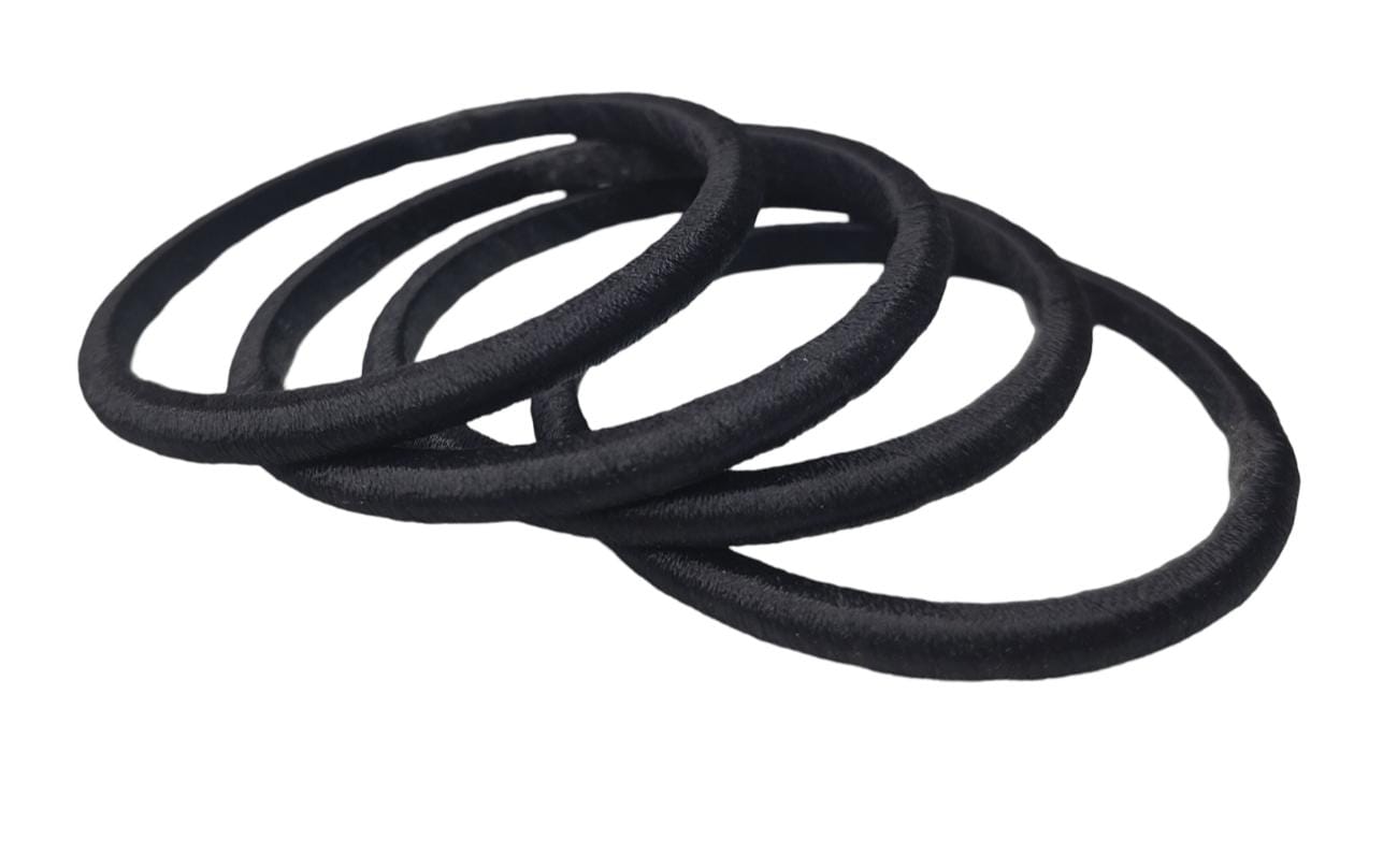 Black Hair Ties - 4 PIECE