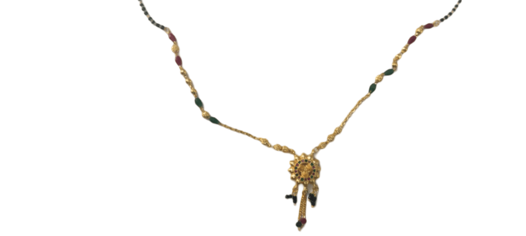 Gold Plated Traditional Marathi Mangalsutra Necklace for Women