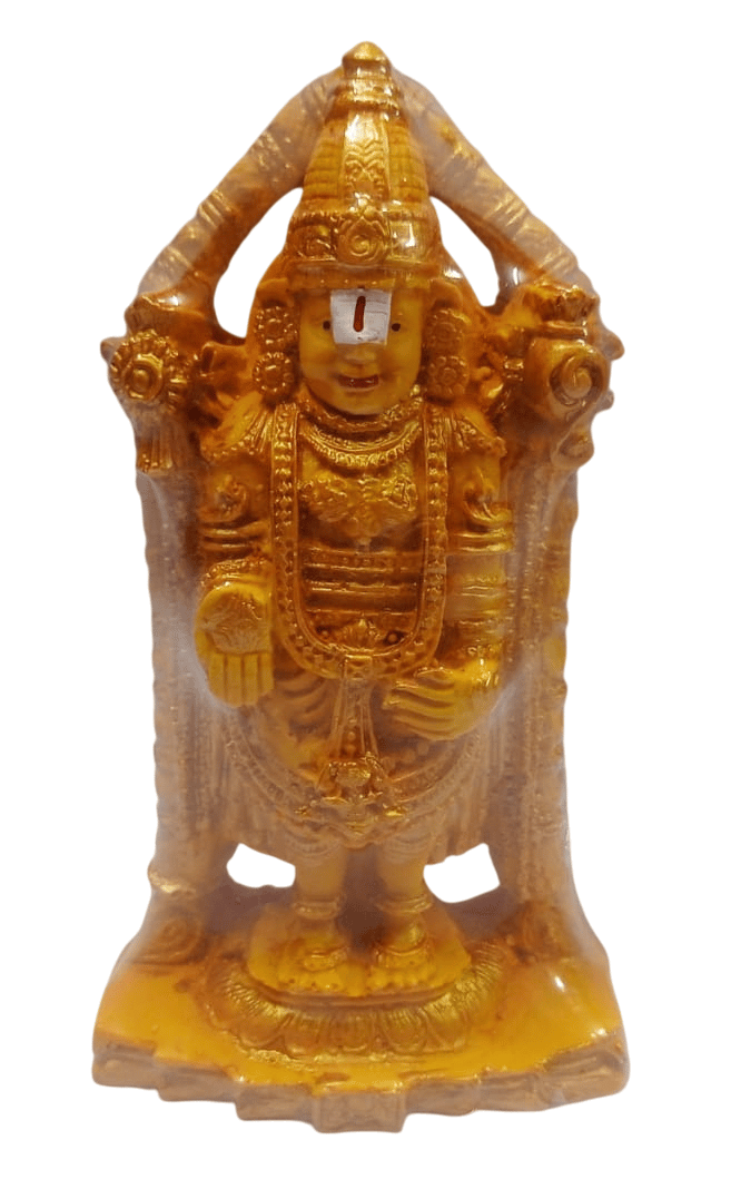 Buy Lord Vishnu Idol Statue for Home Decor and Temple | Golden Standing Vishnu Murti