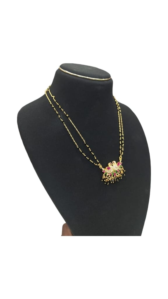Gold Plated Traditional South Indian Temple Jewellery Long Mangalsutra Necklace For Women