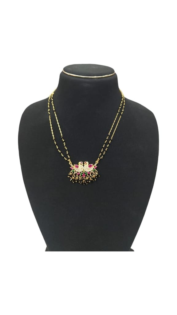 Gold Plated Traditional South Indian Temple Jewellery Long Mangalsutra Necklace For Women