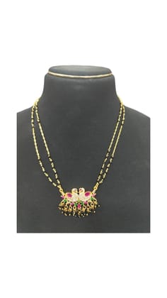 Gold Plated Traditional South Indian Temple Jewellery Long Mangalsutra Necklace For Women