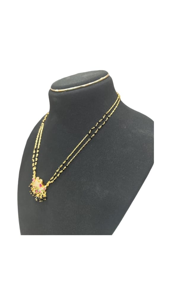 Gold Plated Traditional South Indian Temple Jewellery Long Mangalsutra Necklace For Women