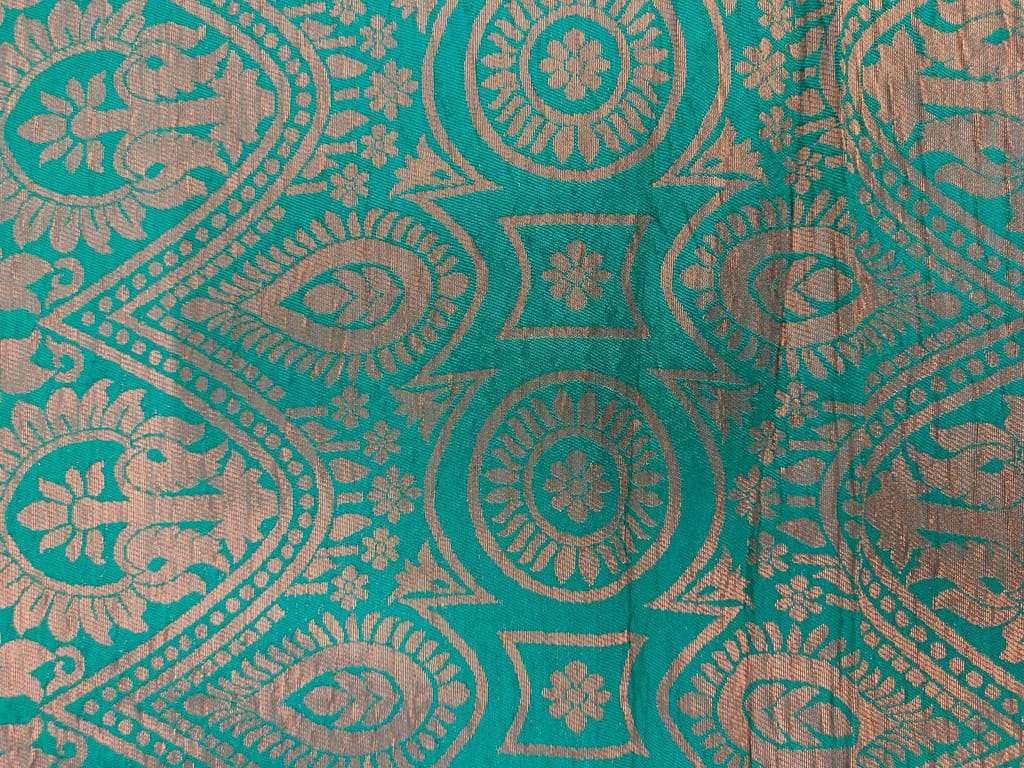 Green Banarasi Silk Saree With Zari Woven Floral Butta And Border