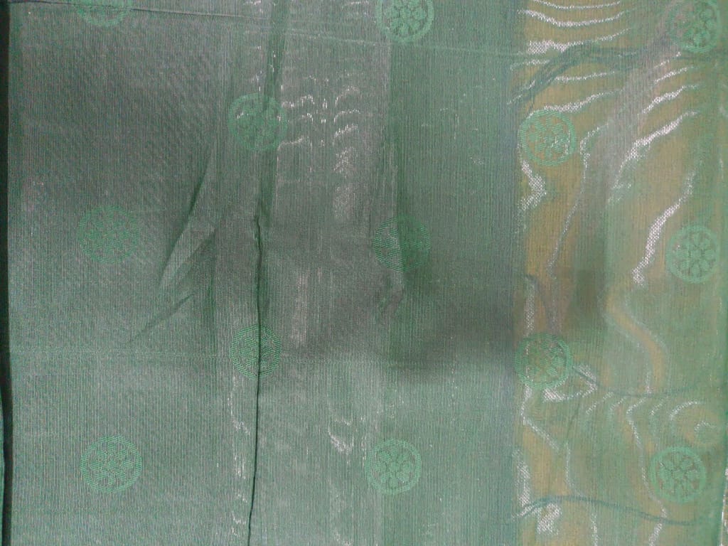 Mustard Yellow Pure Handloom Mysore Silk Saree With Green Border