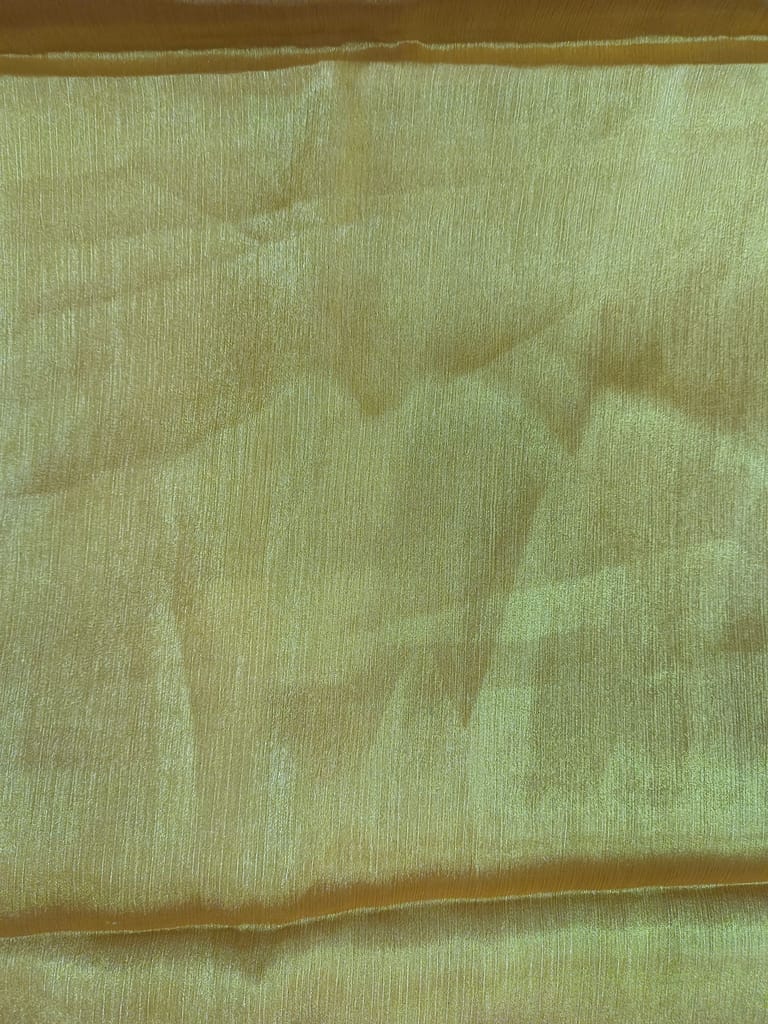 Mustard Yellow Faux Georgette Saree With Stone Work