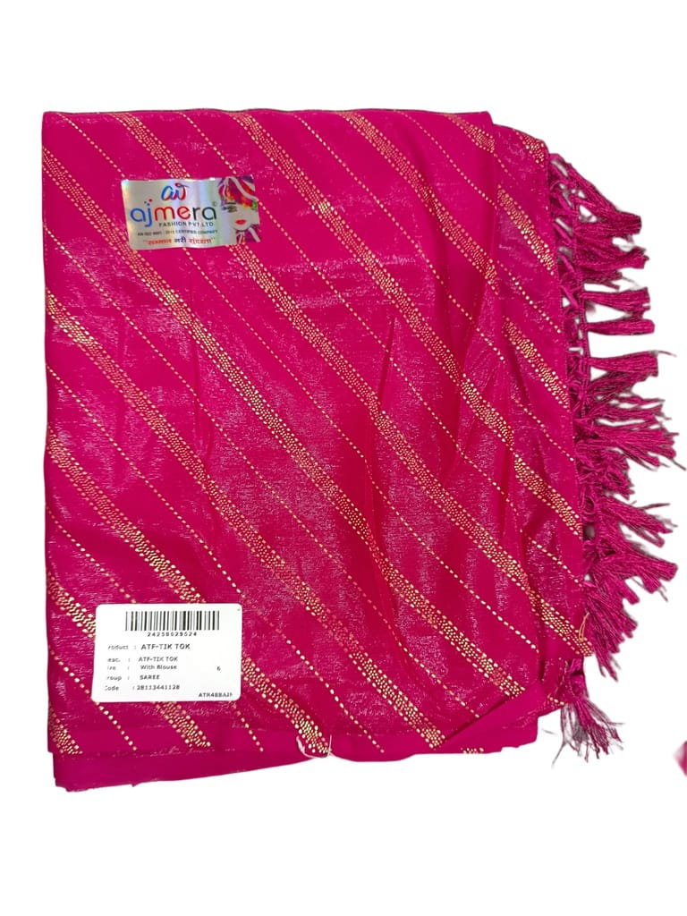 Embroidered Butterfly Chiffon Saree with Sequin Work