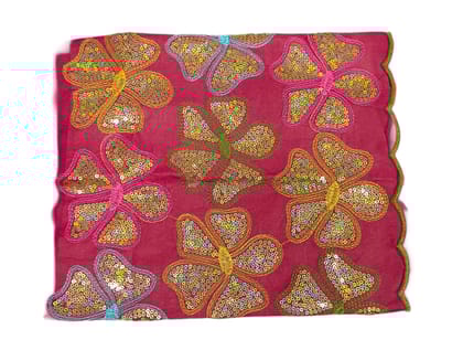 Embroidered Butterfly Chiffon Saree with Sequin Work Embroidered Butterfly Chiffon Saree with Sequin Work