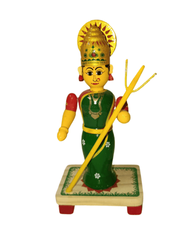Wooden Goddess Parvati Statue for Home D...