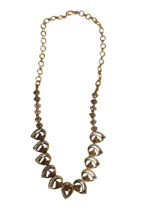 Traditional Gold Plated Temple Jewellery Necklace Set