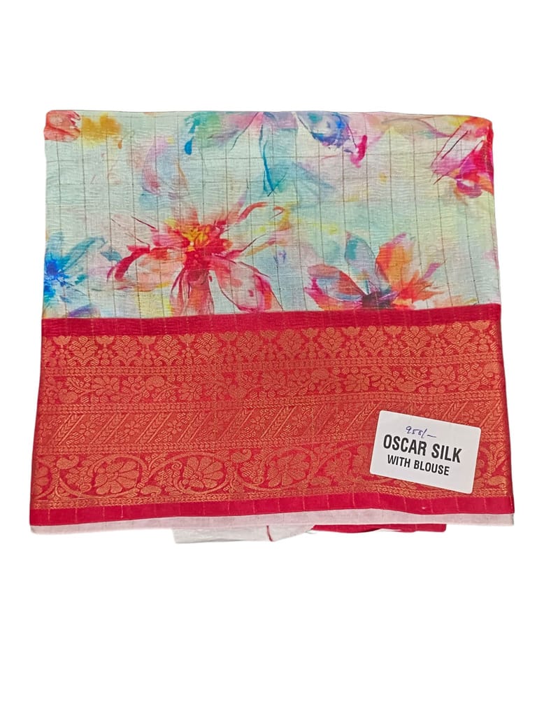 The beautiful Oskar Silk Saree With Blouse - Sarees | Buy online on ZillyBuy