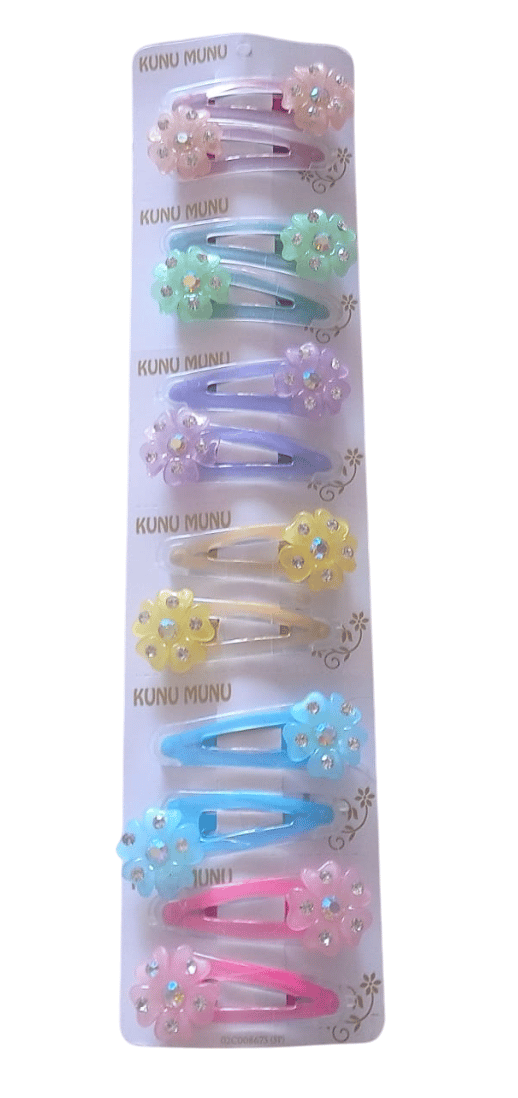 Colorful Flower Hair Clips for Girls - Set of 6