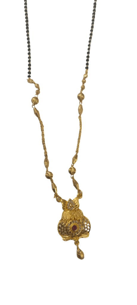 Gold Plated Traditional Marathi Mangalsutra for Women