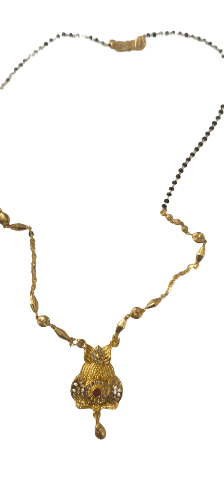 Gold Plated Traditional Marathi Mangalsutra for Women
