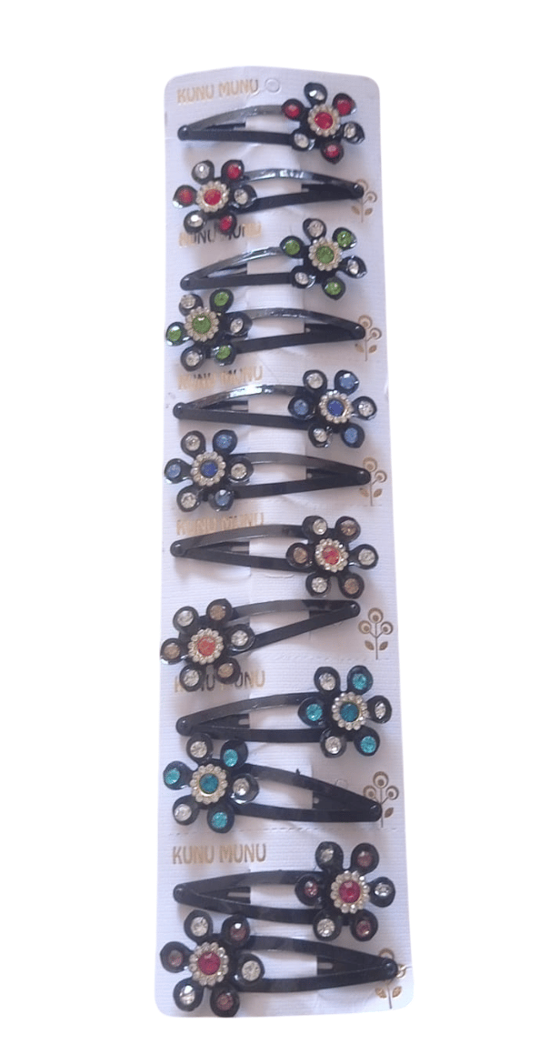 Colorful Flower Hair Clips for Girls - Set of 6