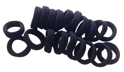 Black Hair Ties - 20 Pack - For Thick Hair - Strong Hold - No Damage - Gentle on Hair - Perfect for Ponytails, Braids and Buns