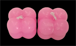 Scented Candles, Pink, Set of 2