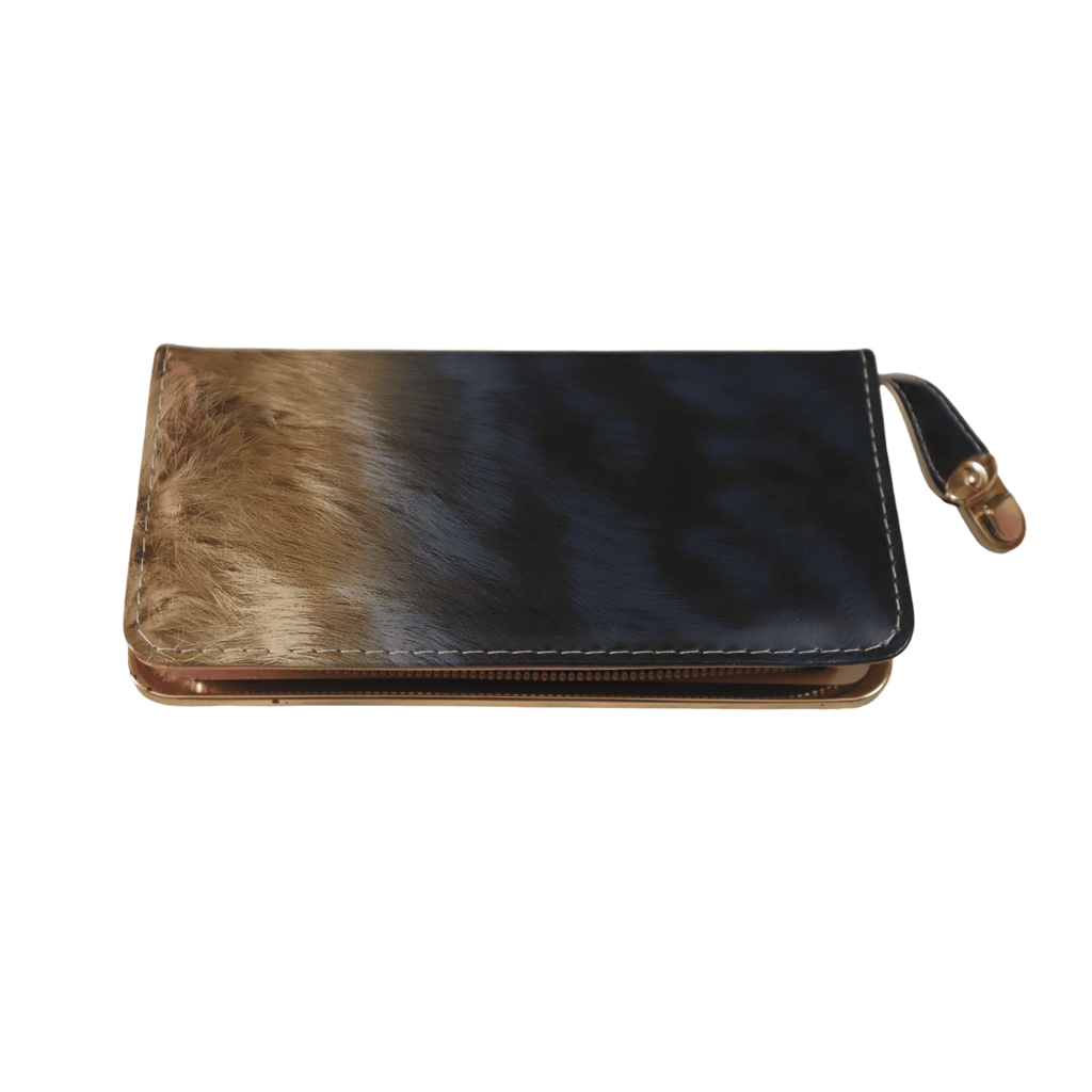 Women's Faux Leather Wallet with Rhinestone Butterfly Decor