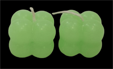 Set of 2 Green Clover Candles - Good Luck Irish Candles - Home Decor