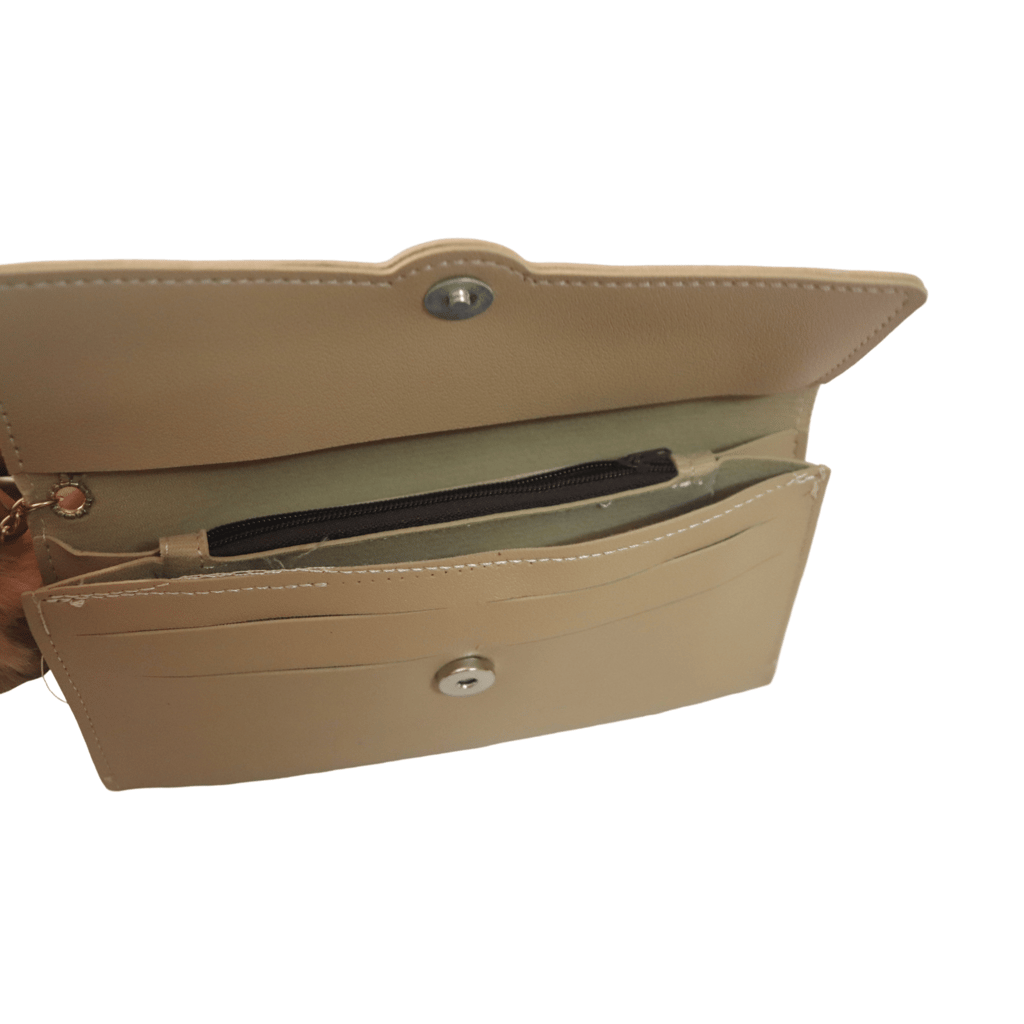 Forever Young Women's Wallet, PU Leather Bifold Clutch Purse with Tassel, Brown