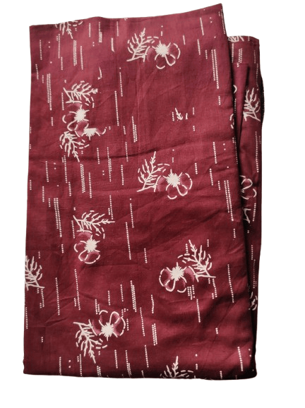 Women's Cotton Long Nighty/Maxi With Printed Design And Piping Detailing