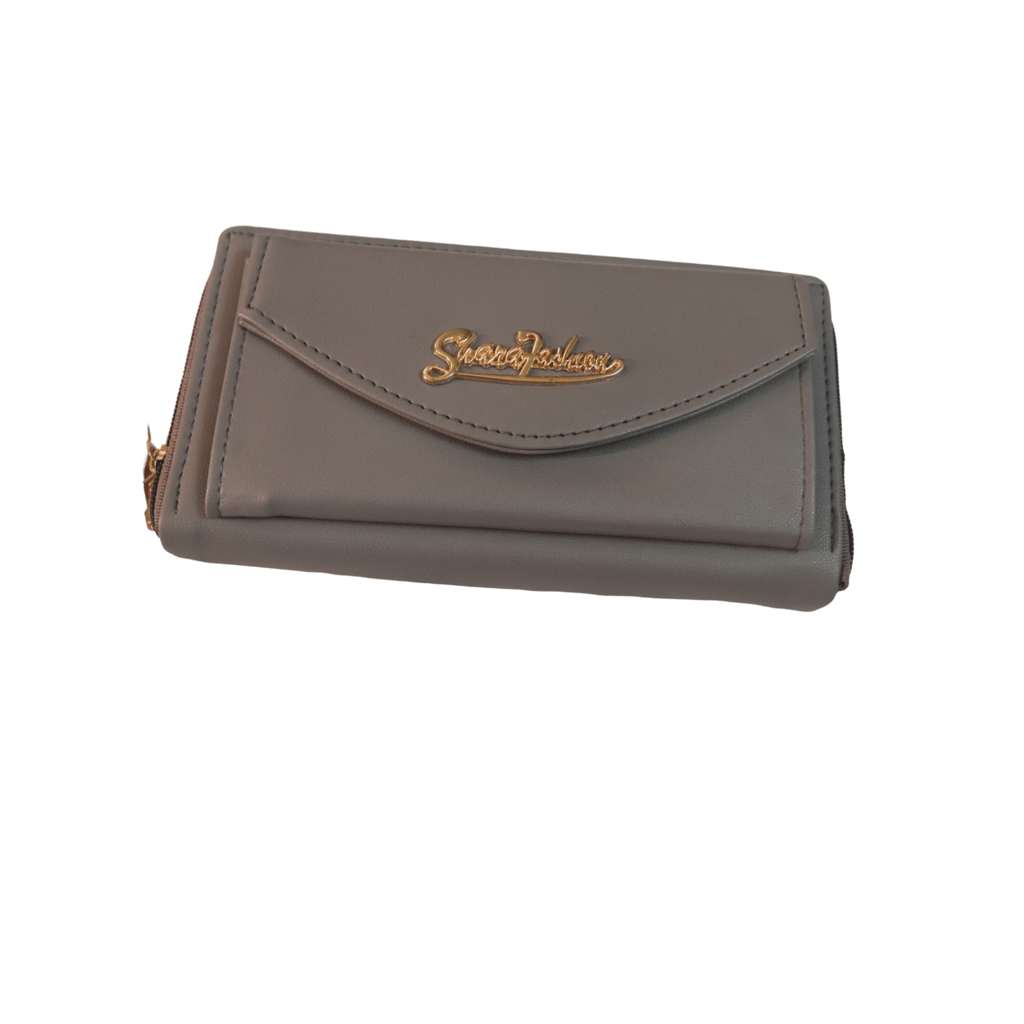 Women's Fashionable Wallet with Zipper and Snap Closure