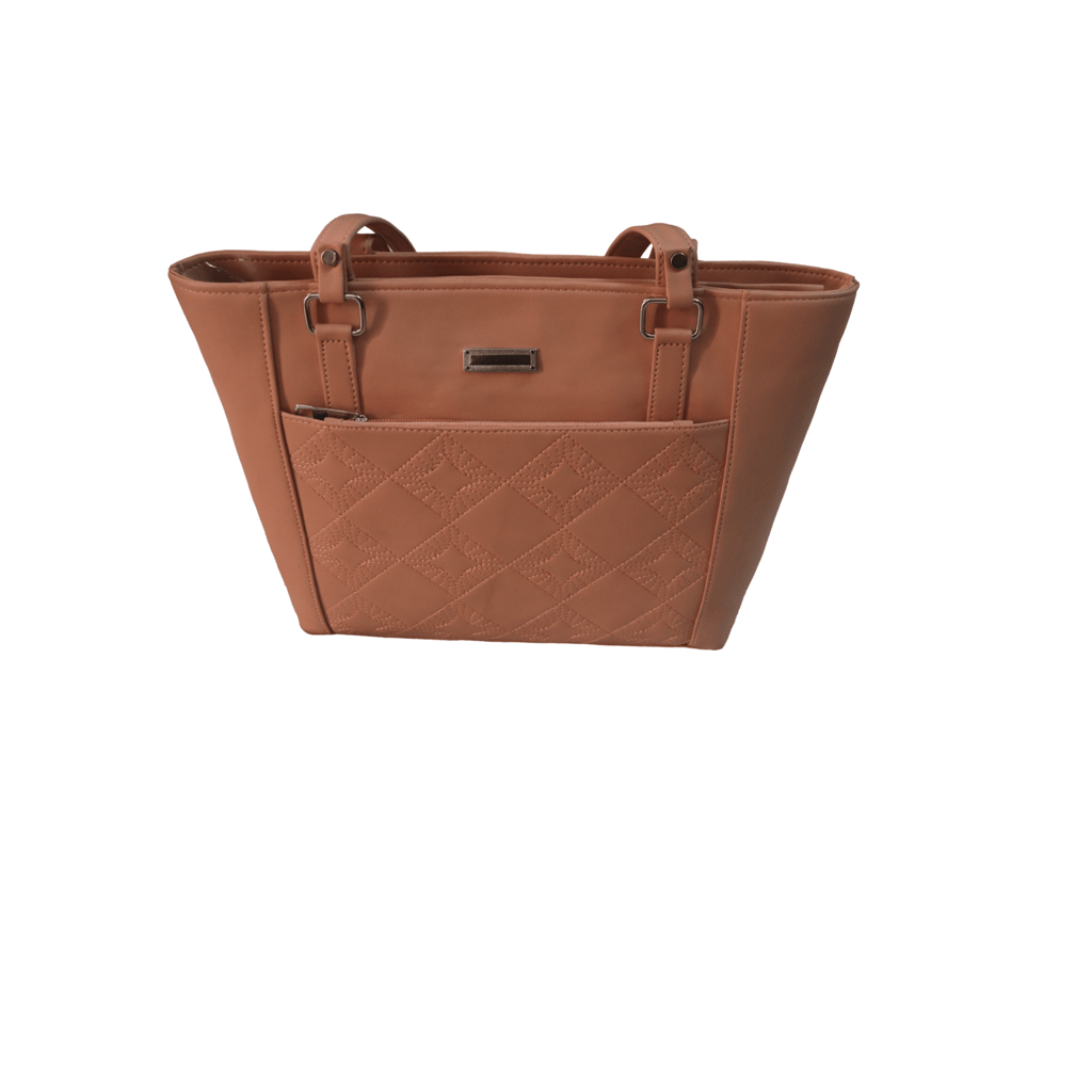 Women's Quilted PU Leather Tote Bag with Top Handle and Adjustable Shoulder Strap